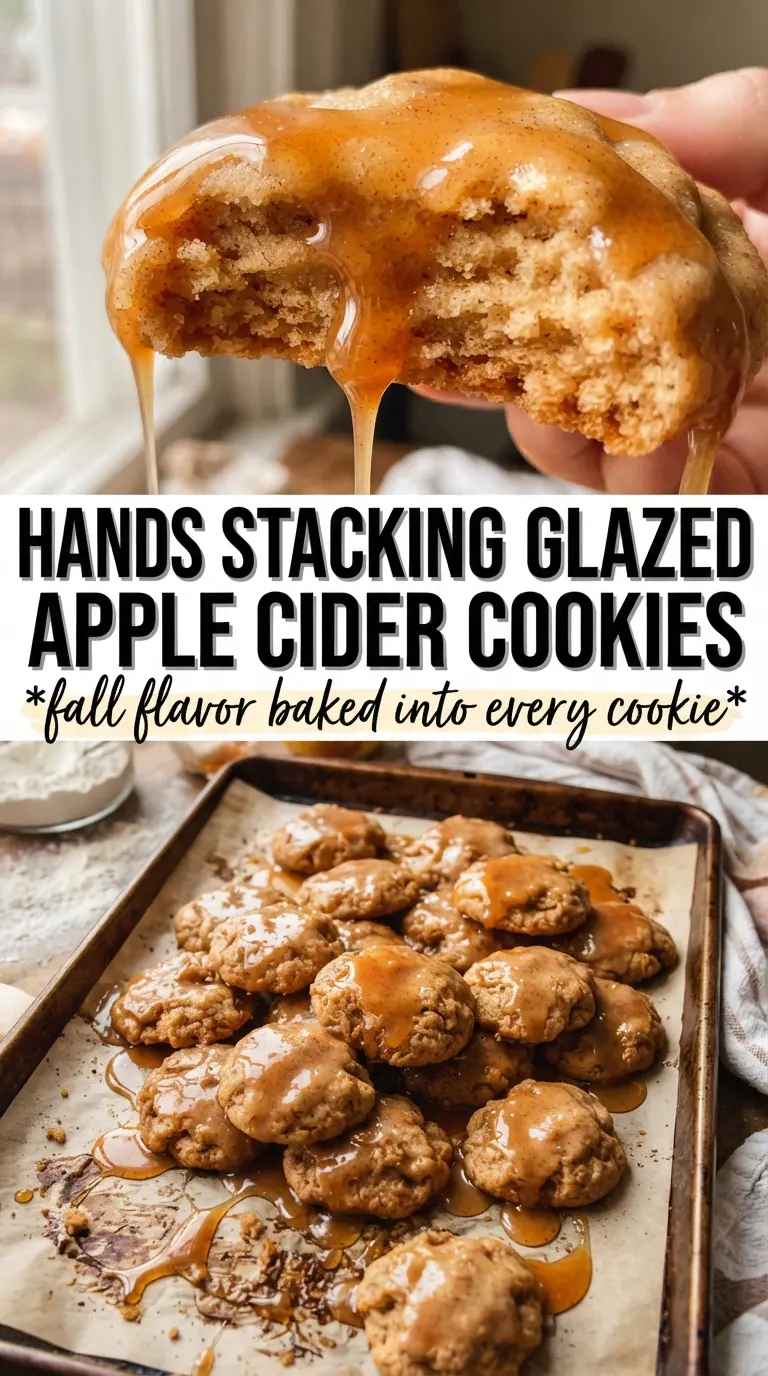 Apple Cider Cookies soft crinkled cinnamon sugar