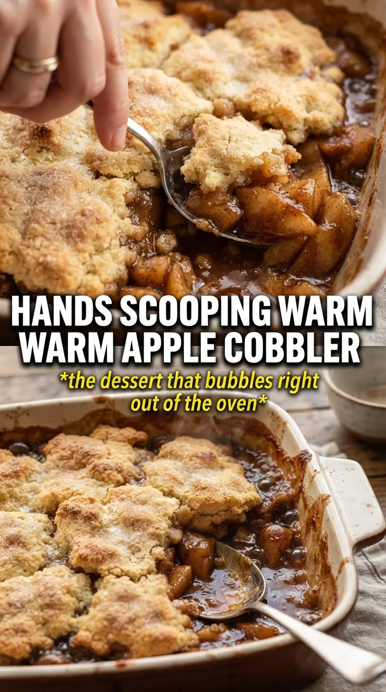 Apple Cobbler golden biscuit topping cinnamon apples