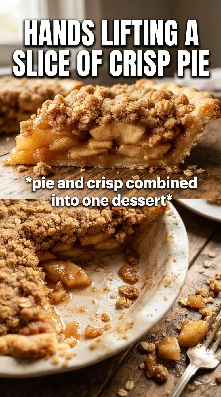 Apple Crisp Pie caramel crumble