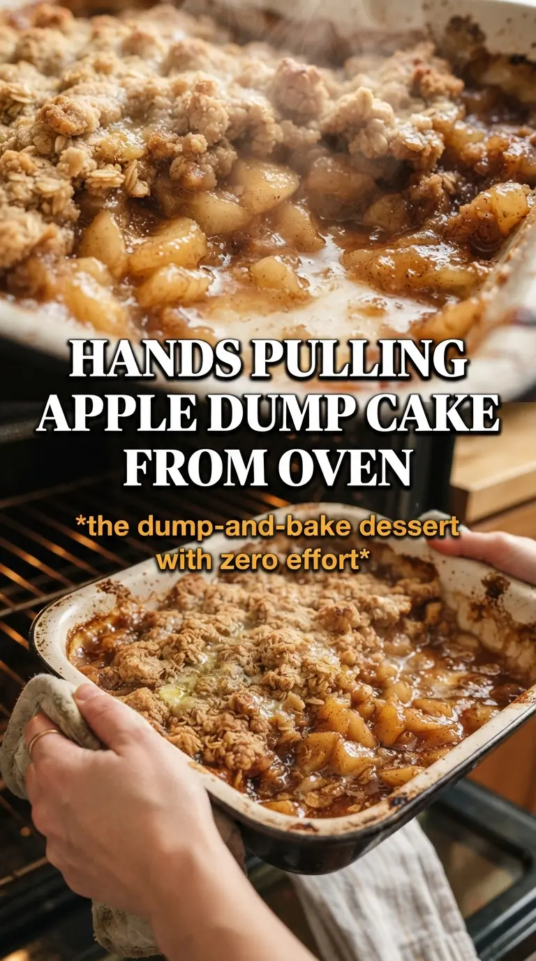 Apple Dump Cake golden crumble, spiced apples, buttery topping