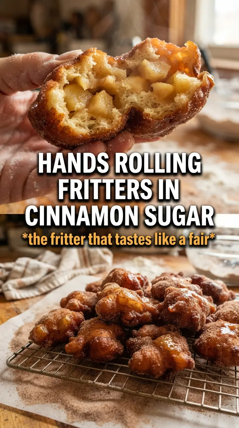 Apple fritters golden glazed