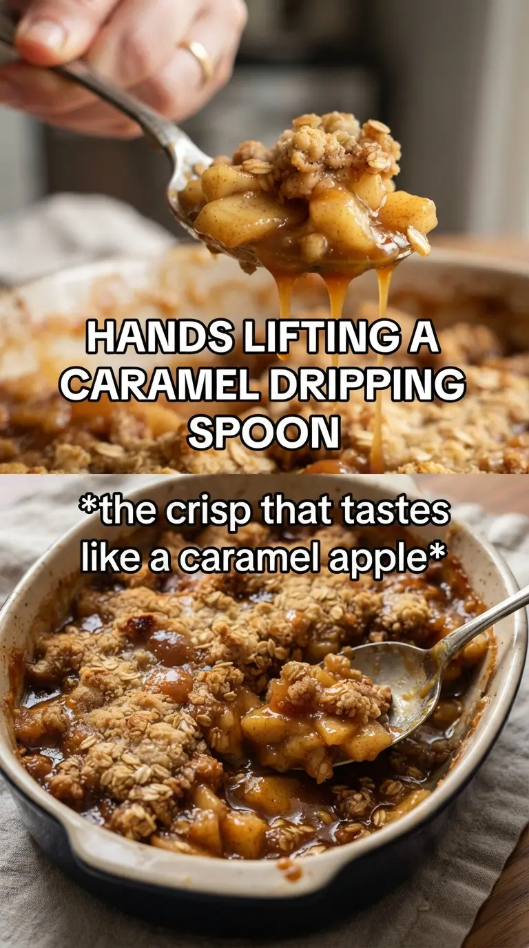 Caramel apple crisp golden oat crumble caramel apples