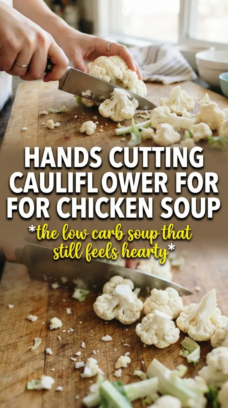 Cauliflower chicken soup creamy golden