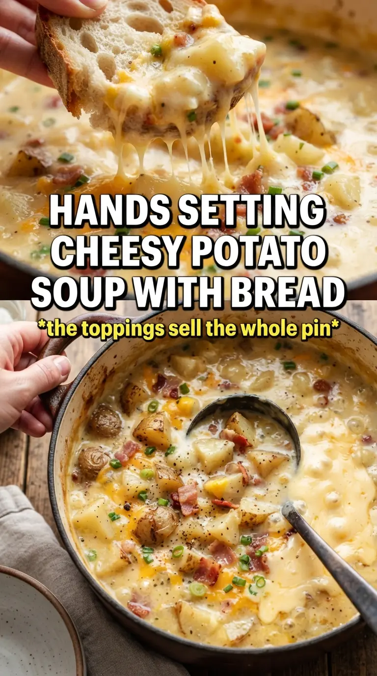 Cheesy potato soup creamy hearty comforting
