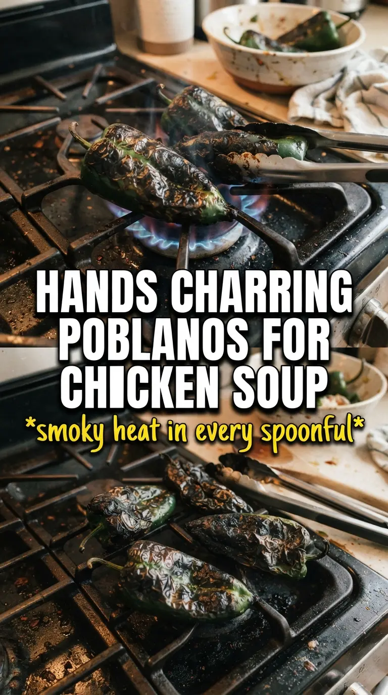 Chicken Poblano Soup smoky creamy
