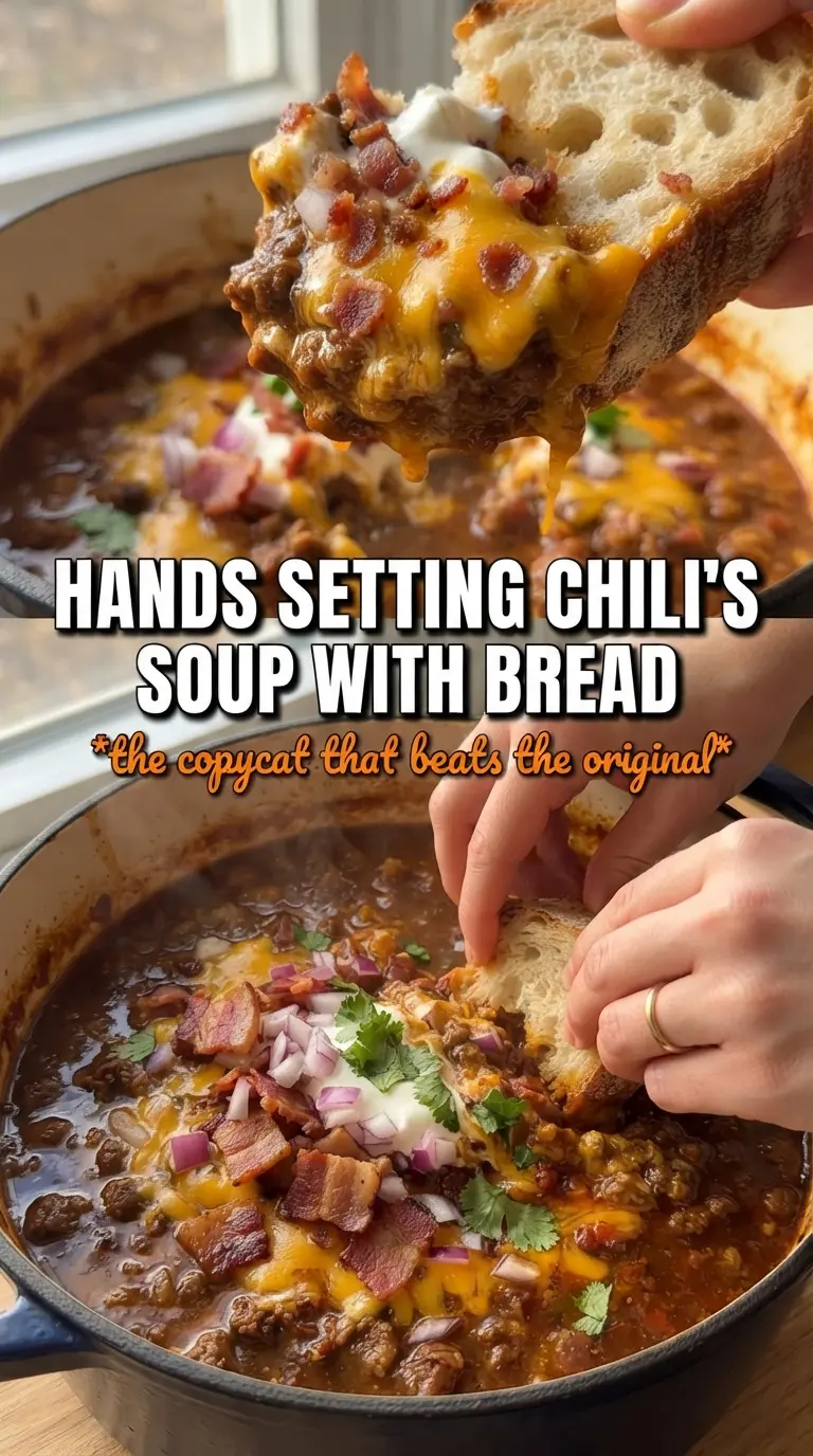Copycat Chili's Baked Potato Soup loaded creamy bacon