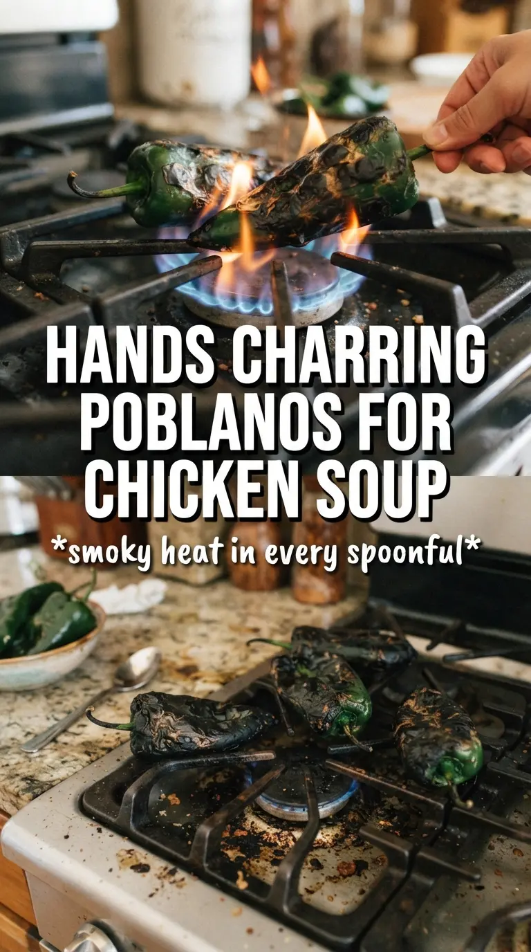 Creamy Chicken Soup With Poblanos And Black Beans smoky creamy
