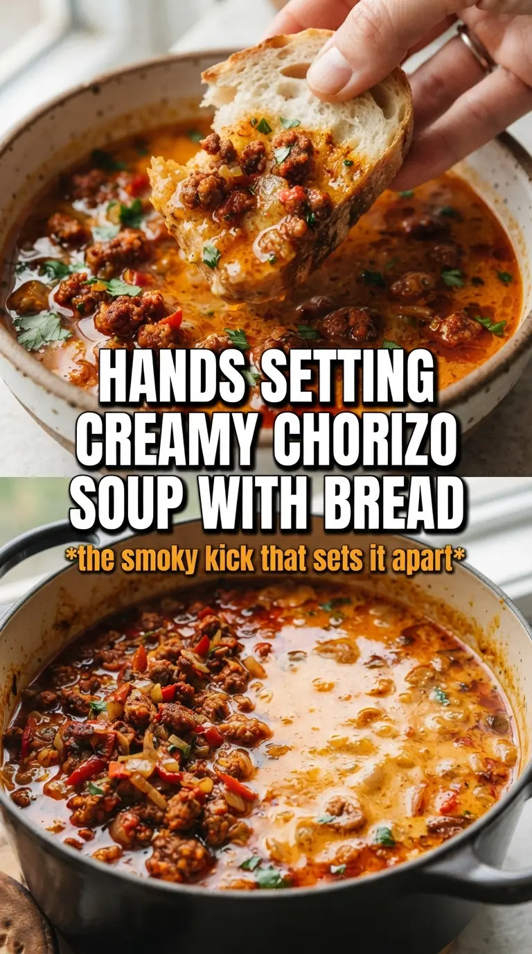 Creamy Chorizo Potato Soup smoky creamy hearty