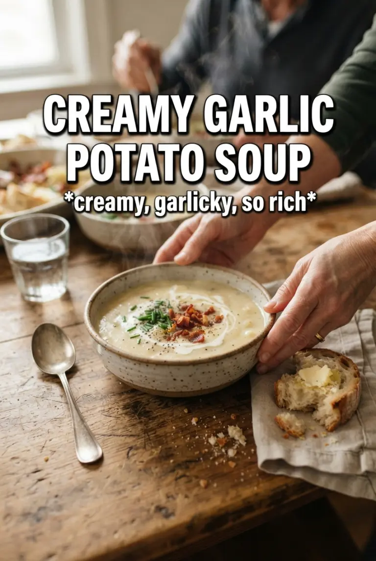 Creamy Garlic Potato Soup