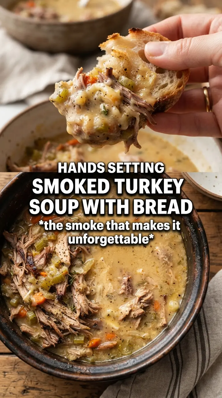 Creamy Loaded Potato Soup With Smoked Turkey and Chives, creamy smoky hearty