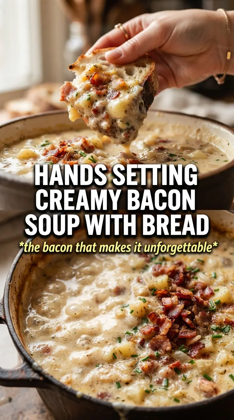 Creamy Potato Soup With Bacon creamy, bacon-rich, chive-topped