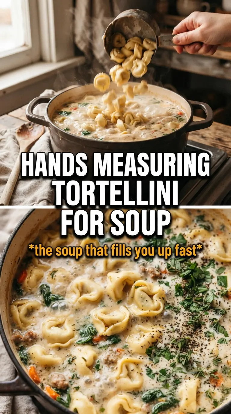 Creamy Tortellini Soup rich creamy broth tortellini sausage spinach