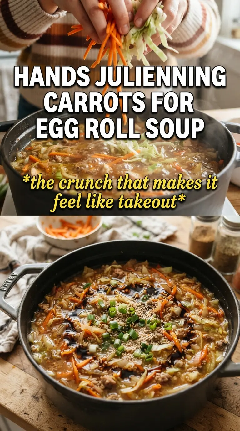 Egg Roll Soup savory ginger-soy