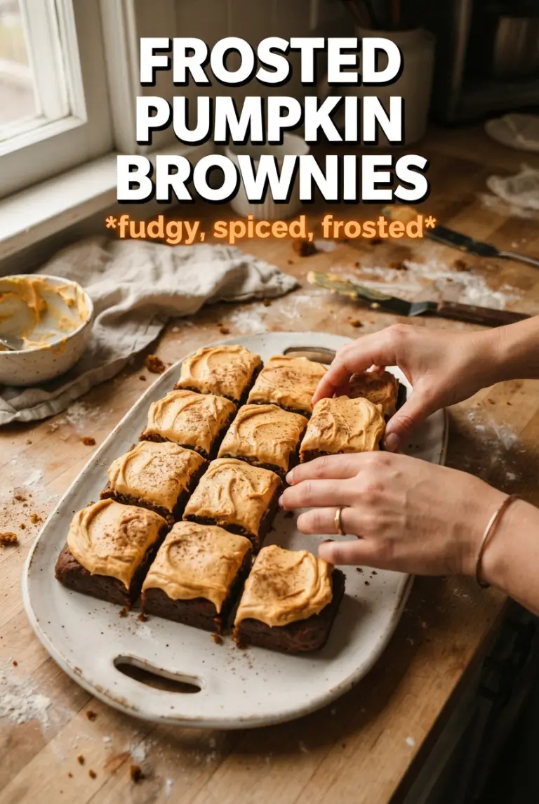 Frosted Pumpkin Brownies