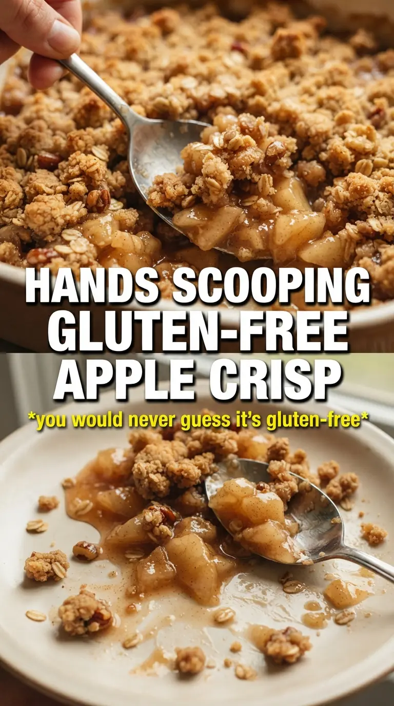 Gluten-Free Apple Crisp golden crumble bubbling apples