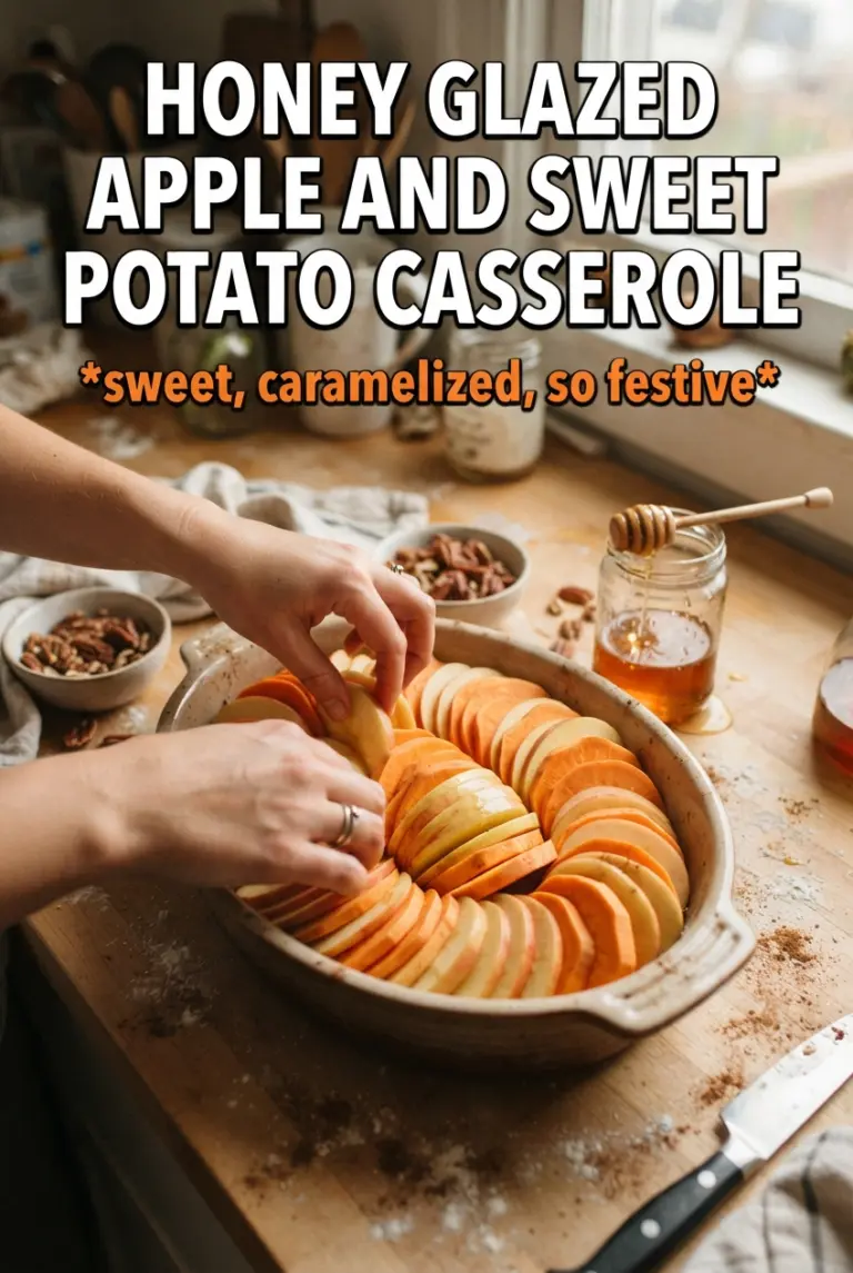 Honey Glazed Apple and Sweet Potato Casserole