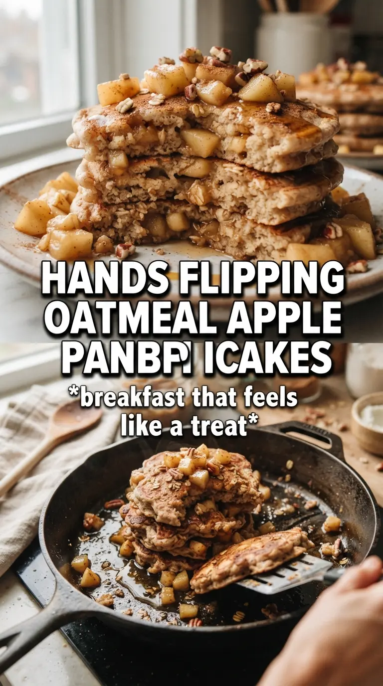 Oatmeal Apple Pancakes golden oatmeal apple texture