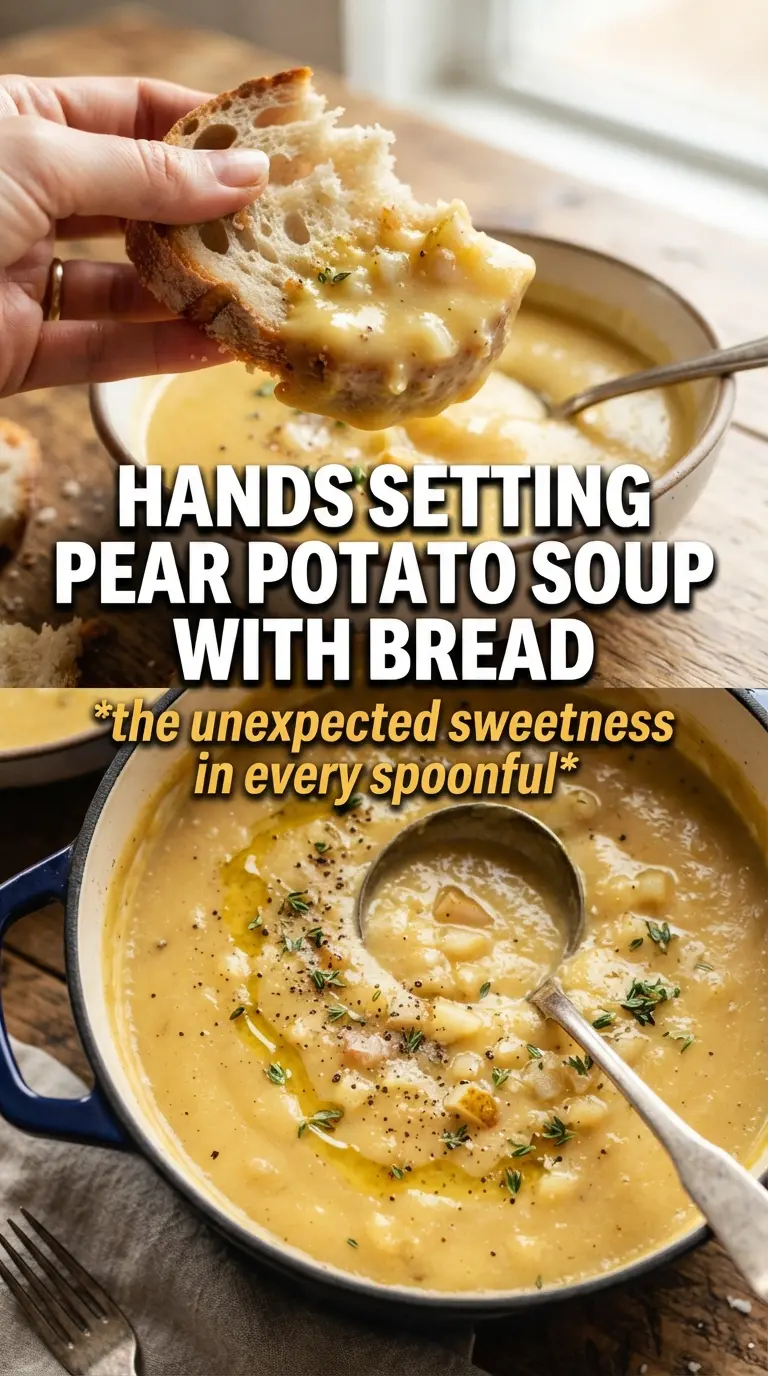 Pear Potato Soup silky gorgonzola honey