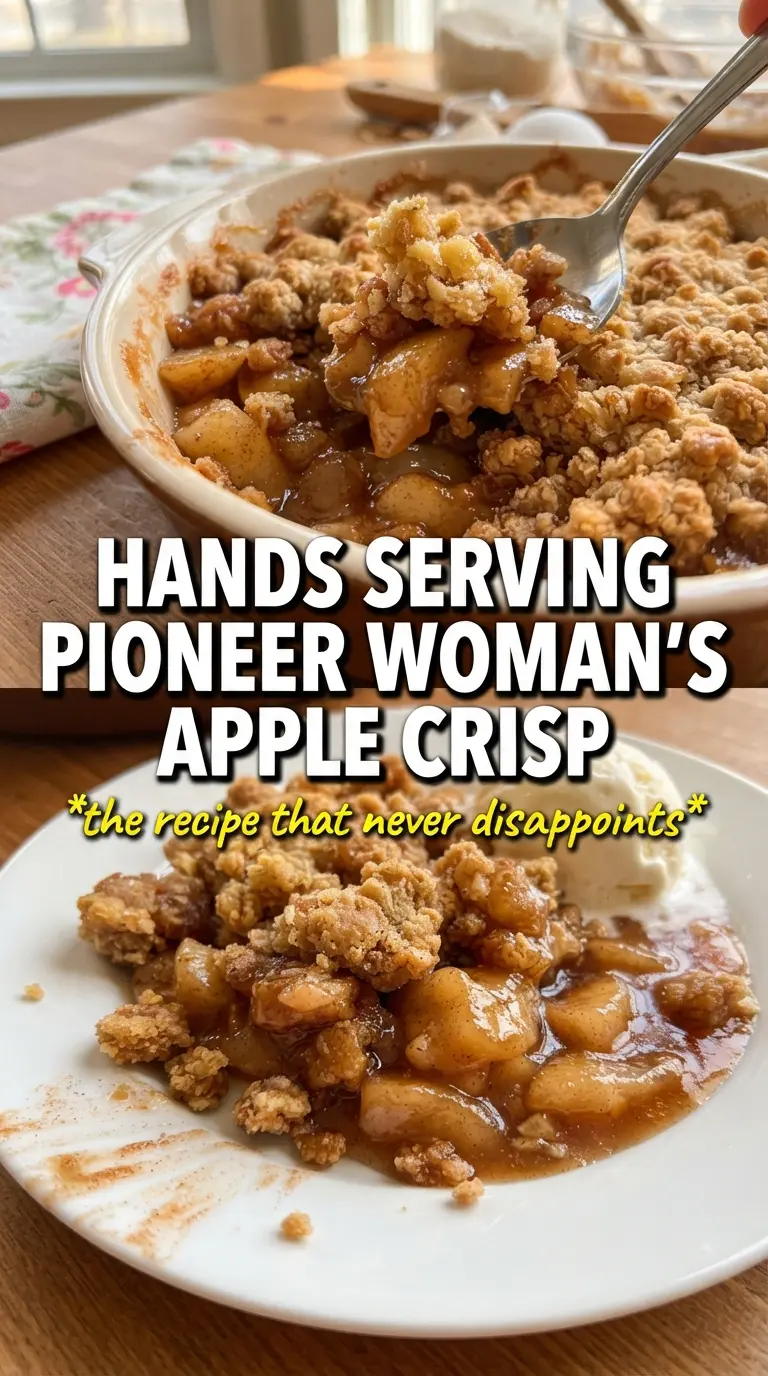 Pioneer Woman apple crisp golden oat crumble bubbling apples