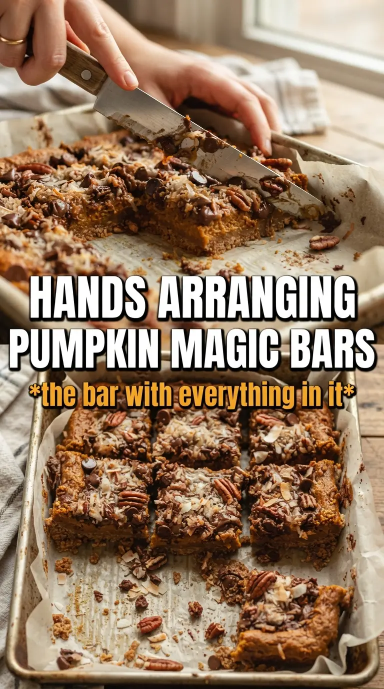 Pumpkin Magic Bars gingersnap coconut layers