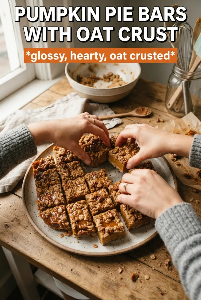 Pumpkin Pie Bars With Oat Crust