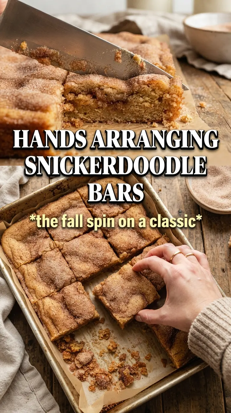 Pumpkin Snickerdoodle Bars chewy cinnamon-spiced
