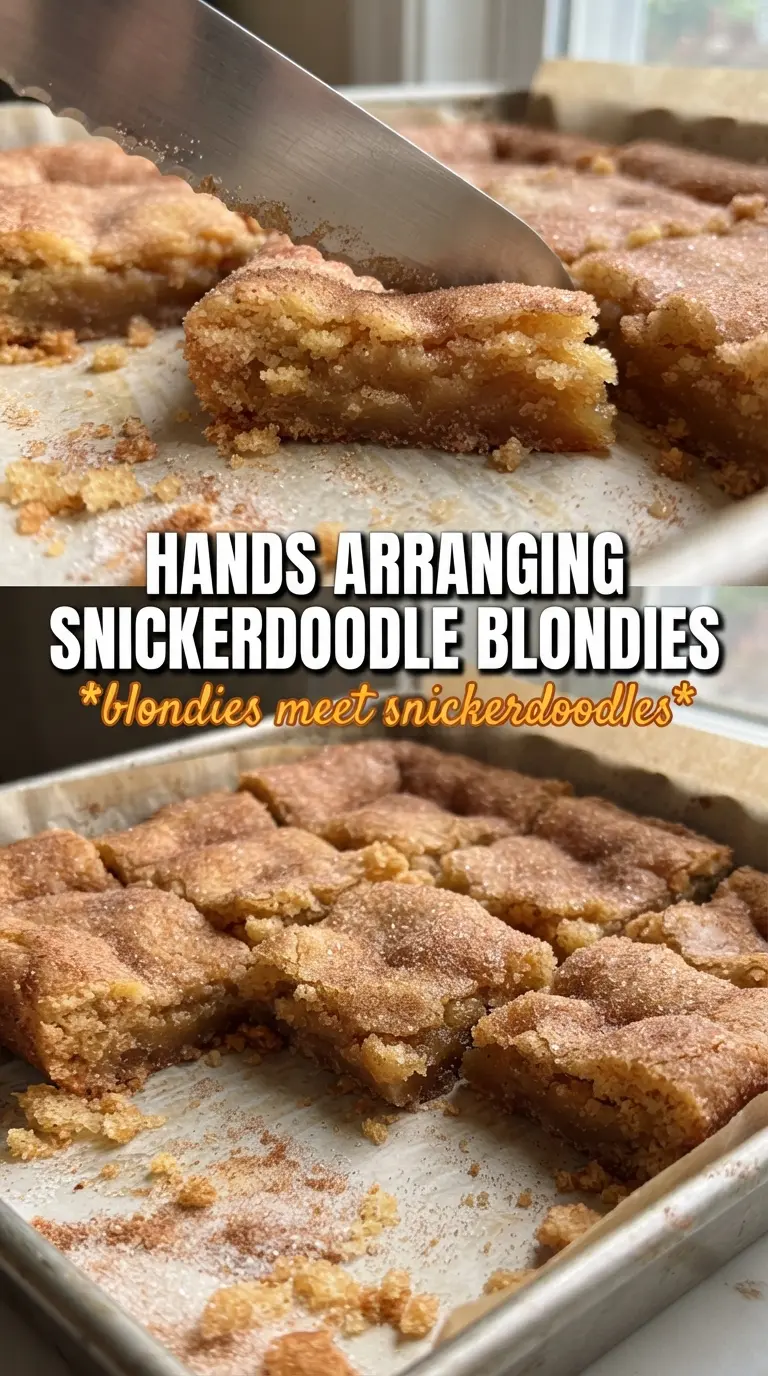 Pumpkin Snickerdoodle Blondies chewy cinnamon-sugar bars