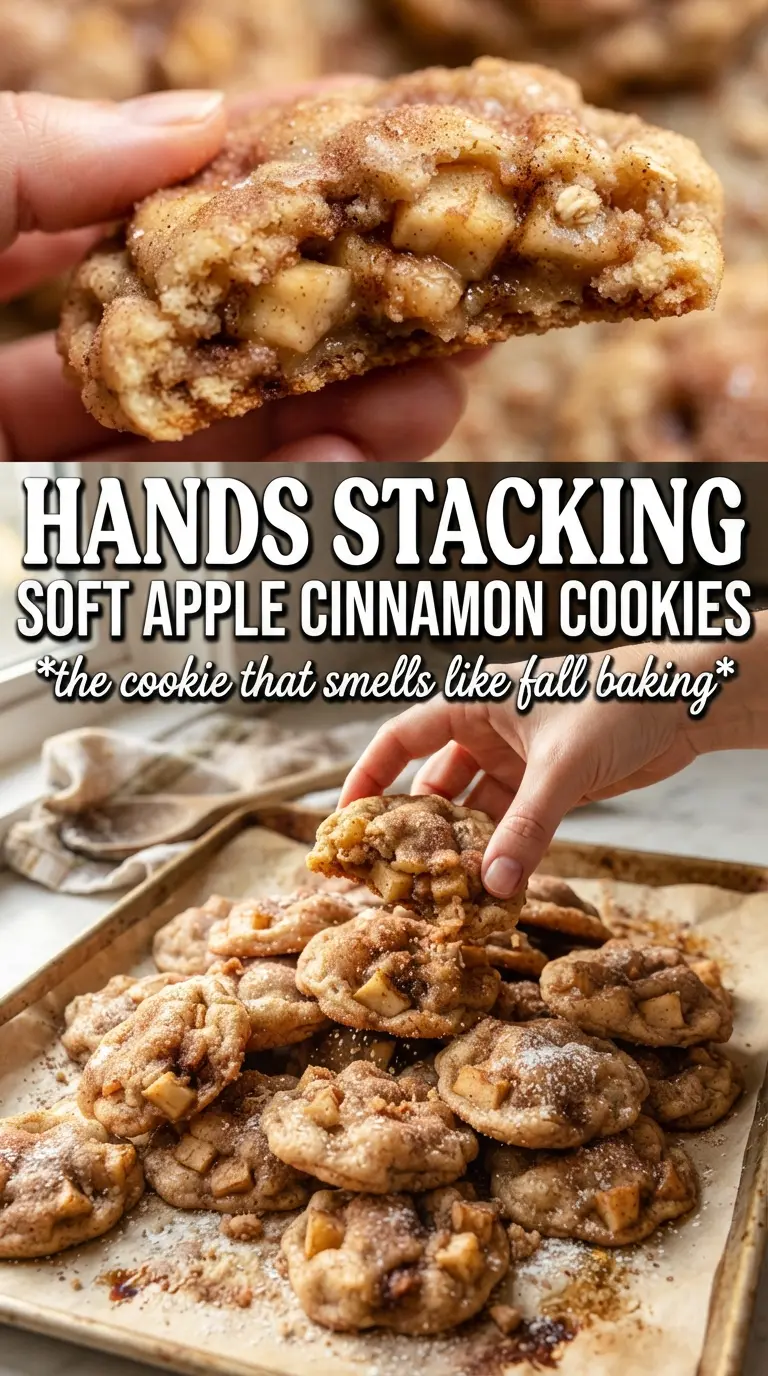 Soft Apple Cinnamon Cookies soft chewy cinnamon sugar