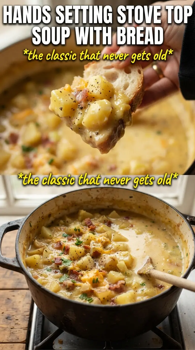 Stove Top Potato Soup creamy chunky bacon cheddar