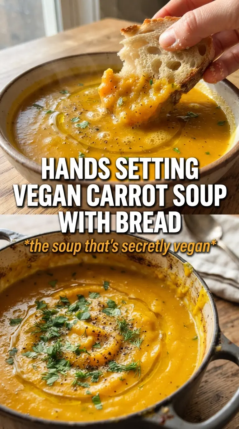 Vegan Carrot Potato Soup smooth creamy vibrant